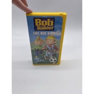 Bob the Builder - The Big Game VHS 2002 Clam Shell Case Yellow Tape Cartoon Film